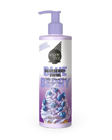 Natura Siberica Organic Shop Ice Cream Silky Shower Gel Blueberry Swirl – Αφρόλουτρο με μύρτιλο και βατόμουρο 400ml για απαλή, ενυδατωμένη επιδερμίδα